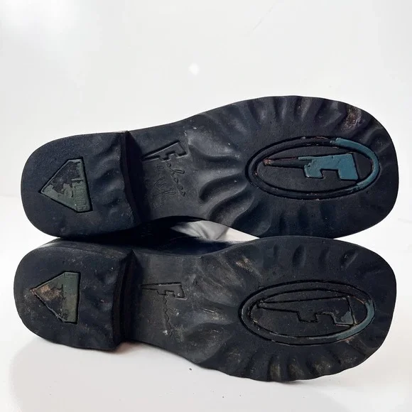 Vintage John Fluevog Black Leather Knee-High Biker Boots Women's Size 8 - Picture 10 of 13